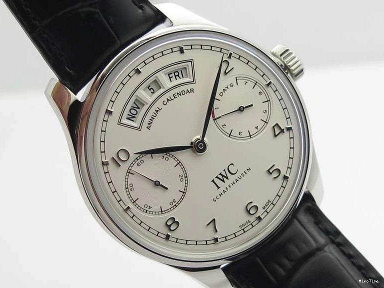 MIROTIME 0421 SportInspired Portuguese Real PR Real Annual Calendar IW503501 YLF 1:1 Best Edition White Dial On Leather Strap A 7241